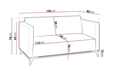 2:n ist Sohva Szafir 82x136 cm - Huonekalut - Sohva - Vuodesohva