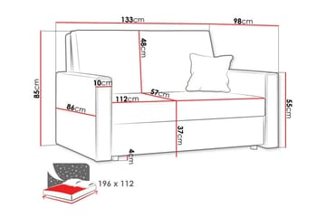 2:n ist Vuodesohva Denegal - Tummanvihreä - Huonekalut - Sohva - Vuodesohva