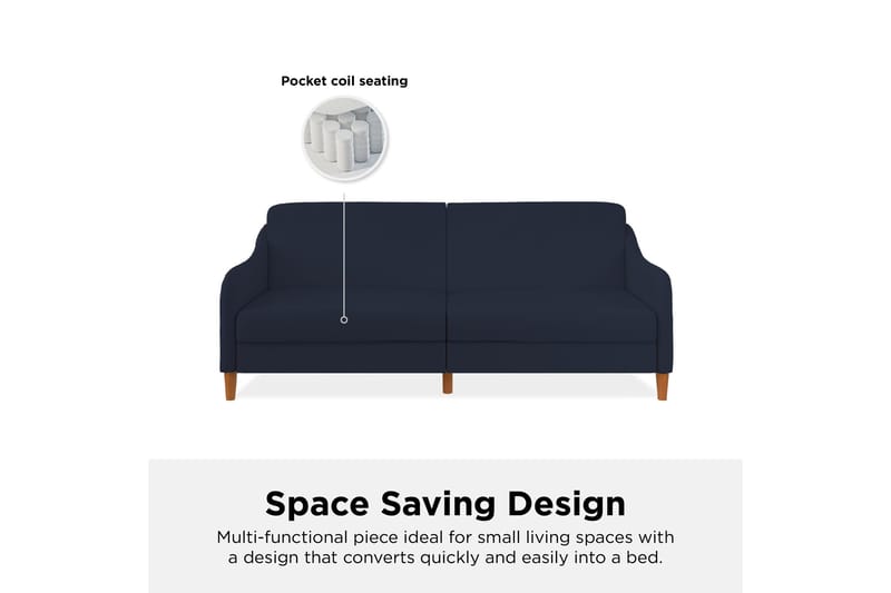 2:n ist Vuodesohva Jasper Laivastonsininen - Dorel Home - Huonekalut - Sohva - Vuodesohva