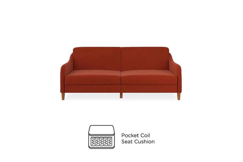 2:n ist Vuodesohva Jasper Oranssi - Dorel Home - Huonekalut - Sohva - Vuodesohva