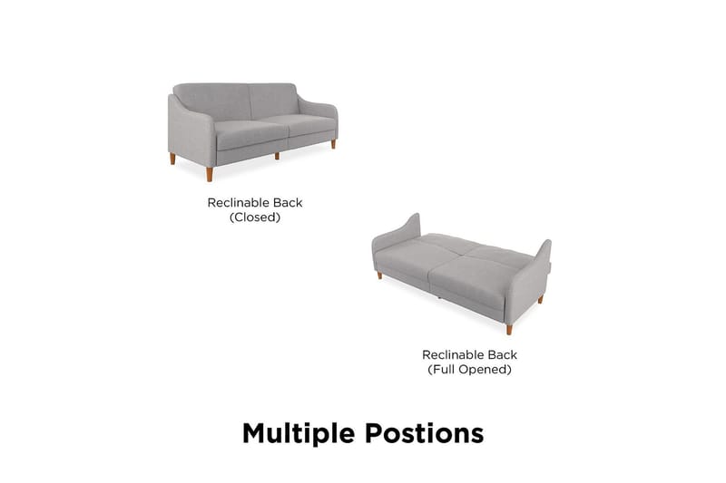 2:n ist Vuodesohva Jasper Vaaleanharmaa - Dorel Home - Huonekalut - Sohva - Vuodesohva