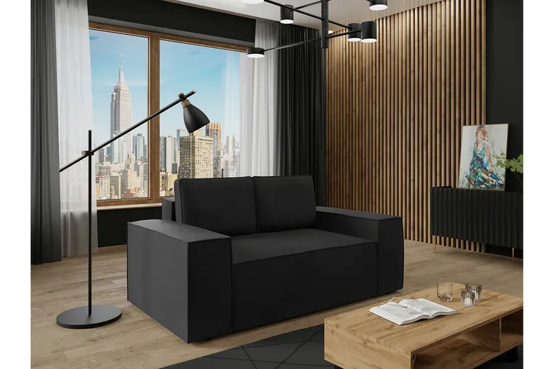 2:n ist Vuodesohva Knocklong - Musta - Huonekalut - Sohva - Vuodesohva