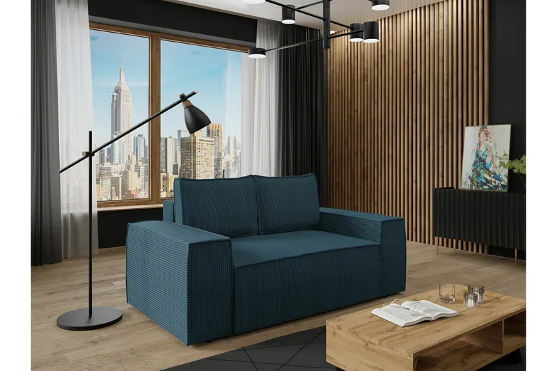 2:n ist Vuodesohva Knocklong - Sininen - Huonekalut - Sohva - Vuodesohva