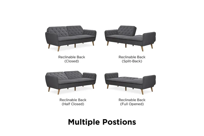 2:n ist Vuodesohva Tallulah Harmaa - Novogratz - Huonekalut - Sohva - Vuodesohva