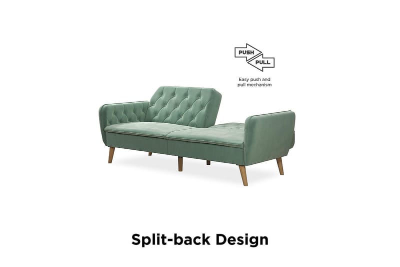 2:n ist Vuodesohva Tallulah Sametti/Vaaleanvihreä - Novogratz - Huonekalut - Sohva - Vuodesohva