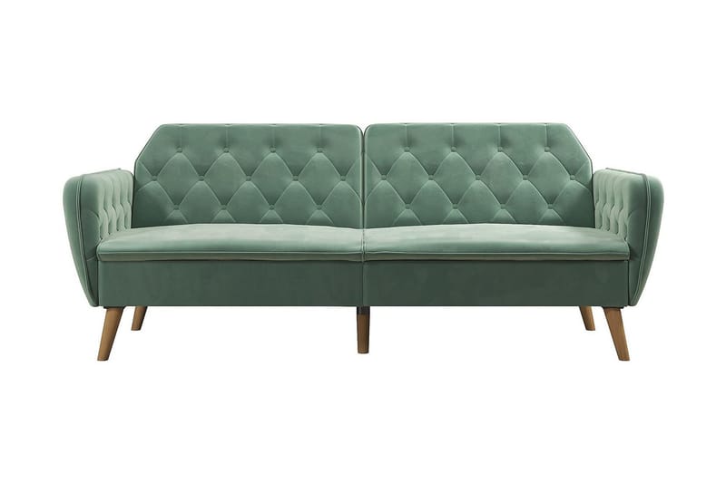 2:n ist Vuodesohva Tallulah Sametti/Vaaleanvihreä, Novogratz