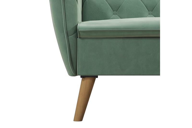 2:n ist Vuodesohva Tallulah Sametti/Vaaleanvihreä - Novogratz - Huonekalut - Sohva - Vuodesohva