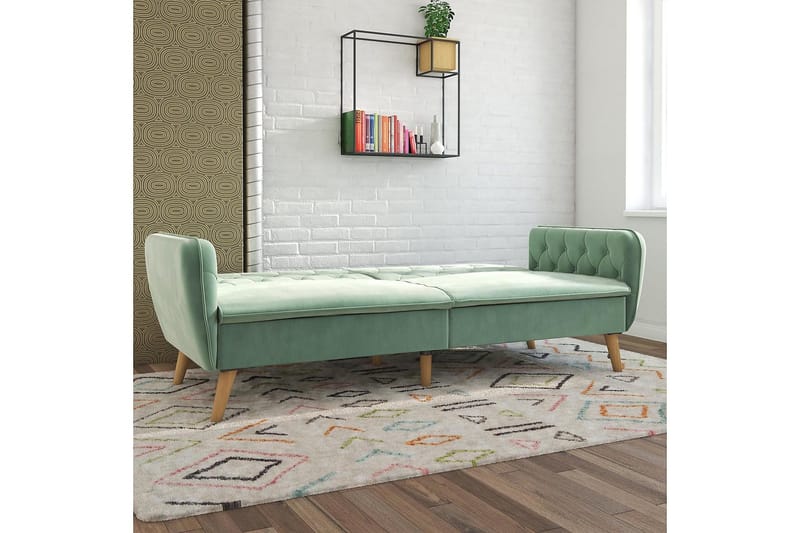 2:n ist Vuodesohva Tallulah Sametti/Vaaleanvihreä - Novogratz - Huonekalut - Sohva - Vuodesohva