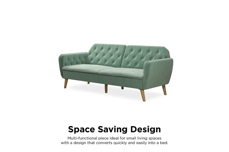 2:n ist Vuodesohva Tallulah Sametti/Vaaleanvihreä - Novogratz - Huonekalut - Sohva - Vuodesohva