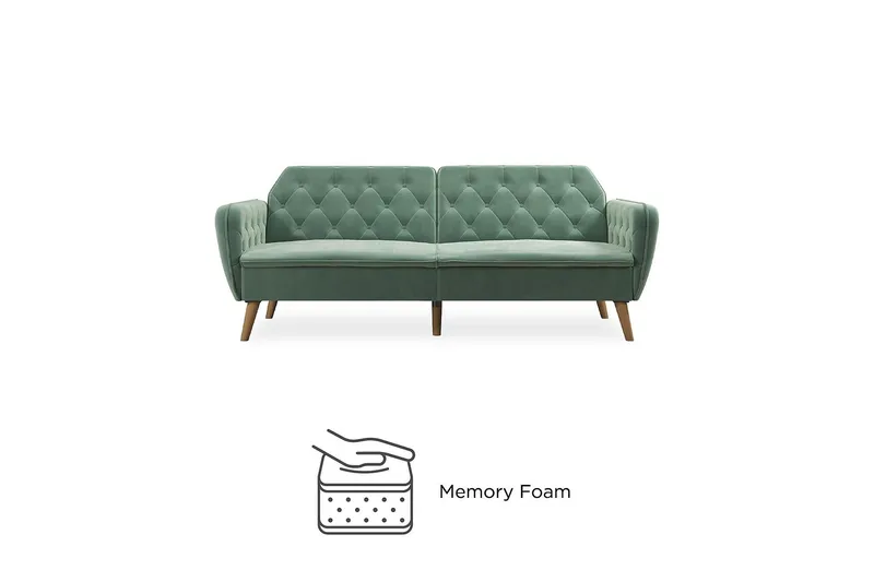 2:n ist Vuodesohva Tallulah Sametti/Vaaleanvihreä - Novogratz - Huonekalut - Sohva - Vuodesohva