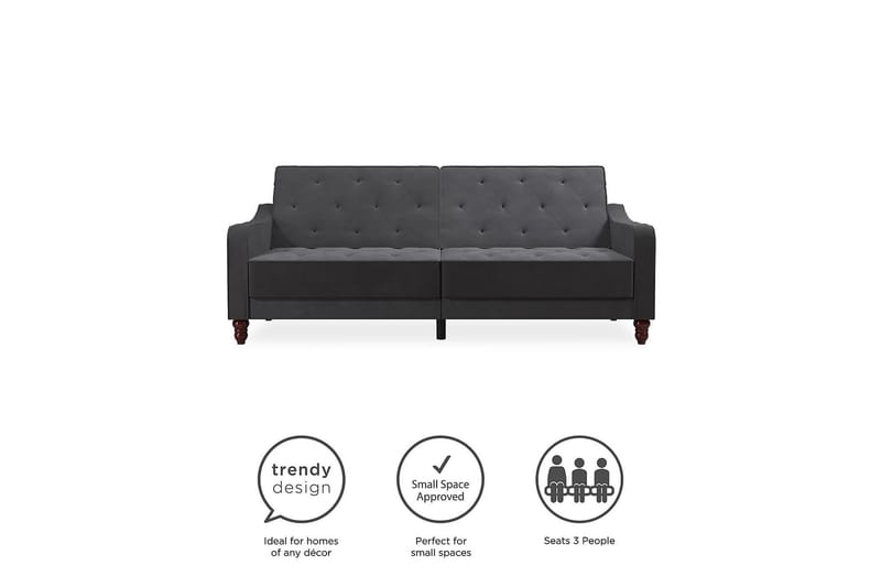 2:n ist Vuodesohva Vintage tuftattu Harmaa - Novogratz - Huonekalut - Sohva - Vuodesohva