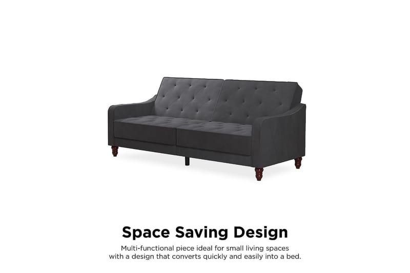 2:n ist Vuodesohva Vintage tuftattu Harmaa - Novogratz - Huonekalut - Sohva - Vuodesohva