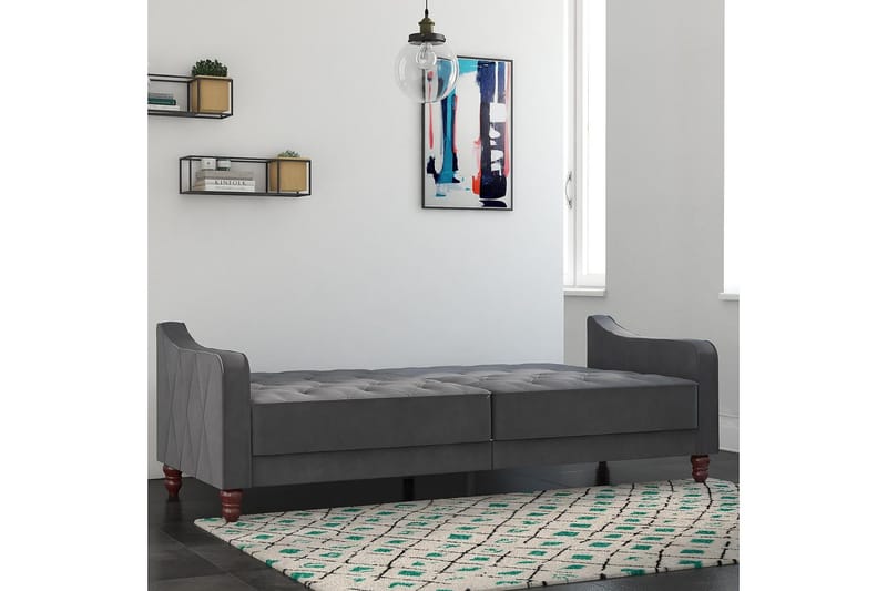 2:n ist Vuodesohva Vintage tuftattu Harmaa - Novogratz - Huonekalut - Sohva - Vuodesohva