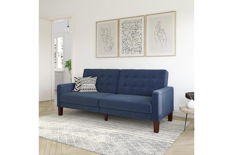 2:n ist Vuodesohva Porter Pellavansininen - Dorel Home - Huonekalut - Sohva - Vuodesohva - 2 istuttava vuodesohva