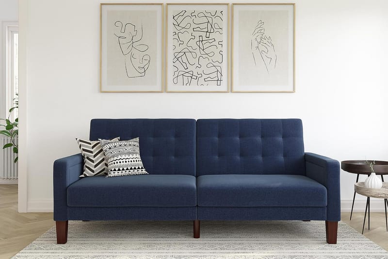 2:n ist Vuodesohva Porter Pellavansininen - Dorel Home - Huonekalut - Sohva - Vuodesohva - 2 istuttava vuodesohva