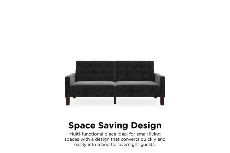 2:n ist Vuodesohva Porter Sametti/Harmaa - Dorel Home - Huonekalut - Sohva - Vuodesohva - 2 istuttava vuodesohva