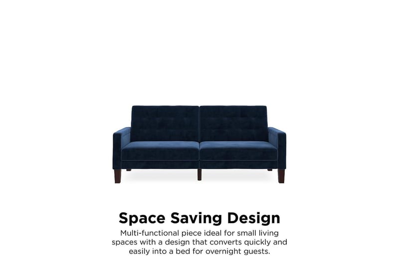 2:n ist Vuodesohva Porter Sametti/Sininen - Dorel Home - Huonekalut - Sohva - Vuodesohva - 2 istuttava vuodesohva