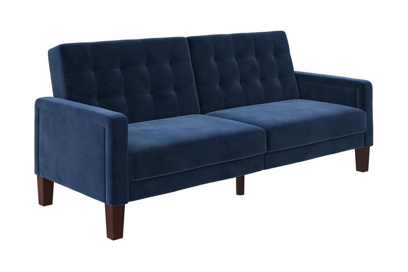 2:n ist Vuodesohva Porter Sametti/Sininen - Dorel Home - Huonekalut - Sohva - Vuodesohva - 2 istuttava vuodesohva