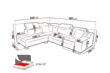 3 ist. Vuodesohva Oikea - Beige - Huonekalut - Sohva - Vuodesohva