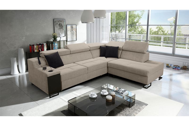 3 ist. Vuodesohva Oikea - Beige - Huonekalut - Sohva - Vuodesohva