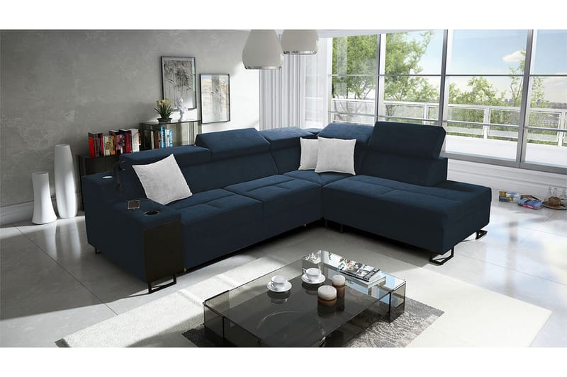 3 ist. Vuodesohva Oikea - Sininen - Huonekalut - Sohva - Vuodesohva