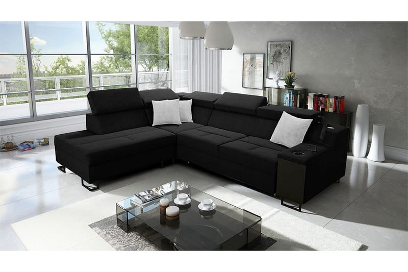 3 ist. Vuodesohva Vasen - Musta - Huonekalut - Sohva - Vuodesohva