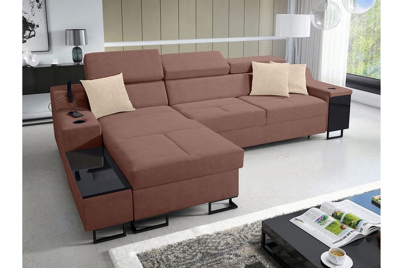 3 ist. Vuodesohva Vasen - Vaaleanpunainen - Huonekalut - Sohva - Vuodesohva