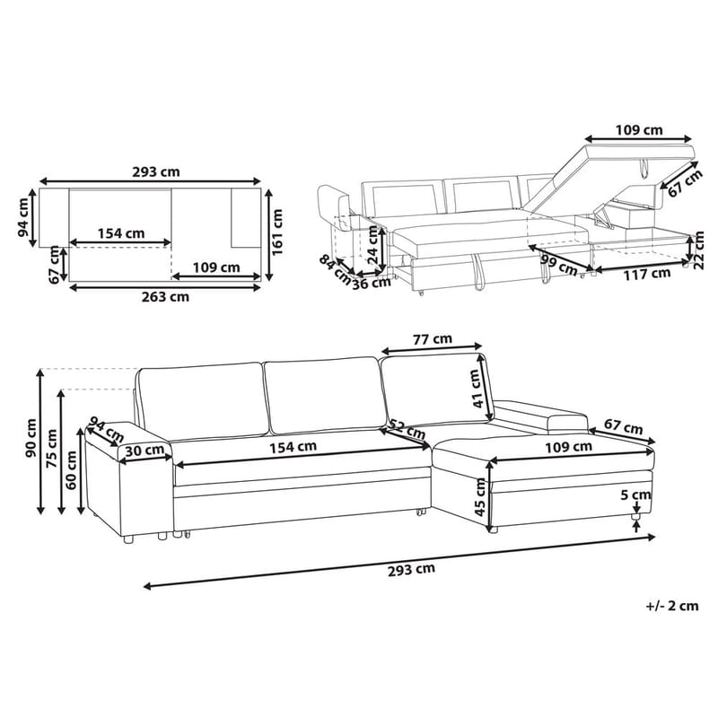 3-istuttava sohva Hrisey - Huonekalut - Sohva - Vuodesohva