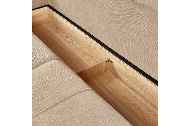 3-istuttava sohva Innvik - Ruskea, 213x156 cm - Huonekalut - Sohva - Vuodesohva