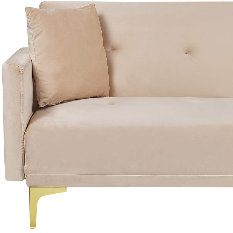 3-istuttava sohva Lucan - Beige, kulta - Huonekalut - Sohva - Vuodesohva - 3 istuttava vuodesohva