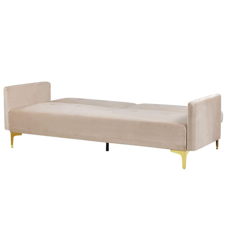 3-istuttava sohva Lucan - Beige, kulta - Huonekalut - Sohva - Vuodesohva - 3 istuttava vuodesohva