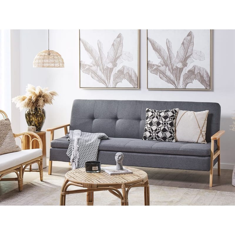 3-istuttava sohva Tjorn - Harmaa, Vaalea puu - Huonekalut - Sohva - Sohvaryhmä