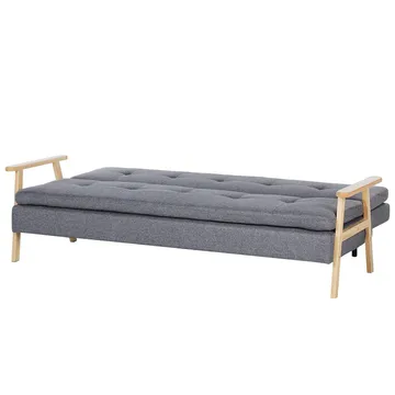 3-istuttava sohva Tjorn - Harmaa, Vaalea puu - Huonekalut - Sohva - Vuodesohva - Futon - Futon sohva