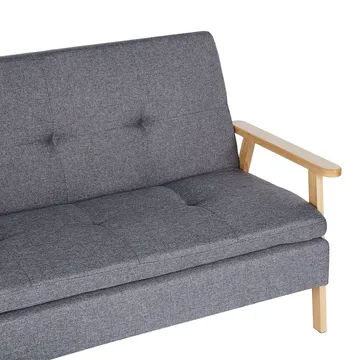 3-istuttava sohva Tjorn - Harmaa, Vaalea puu - Huonekalut - Sohva - Vuodesohva - Futon - Futon sohva