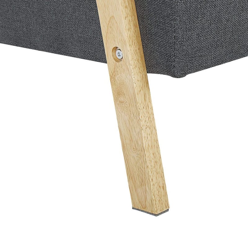 3-istuttava sohva Tjorn - Tummanharmaa, vaalea puu - Huonekalut - Sohva - Vuodesohva - Futon - Futon sohva