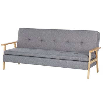 3-istuttava sohva Tjorn - Vaaleanharmaa, vaalea puu - Huonekalut - Sohva - Vuodesohva - Futon - Futon sohva