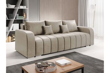 3:n ist sohva Zulueta - Beige - Huonekalut - Sohva - Vuodesohva - 3 istuttava vuodesohva
