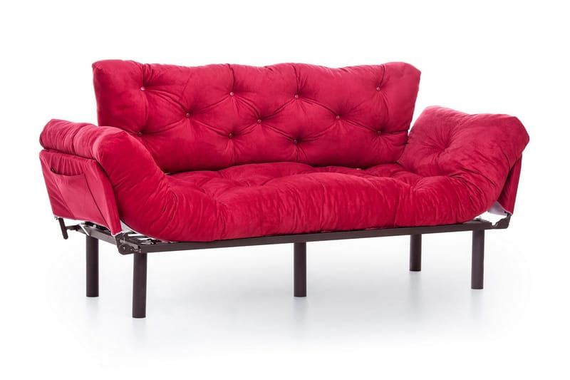 3:n ist Vuodesohva Aitze - Punainen - Huonekalut - Sohva - Vuodesohva - 3 istuttava vuodesohva