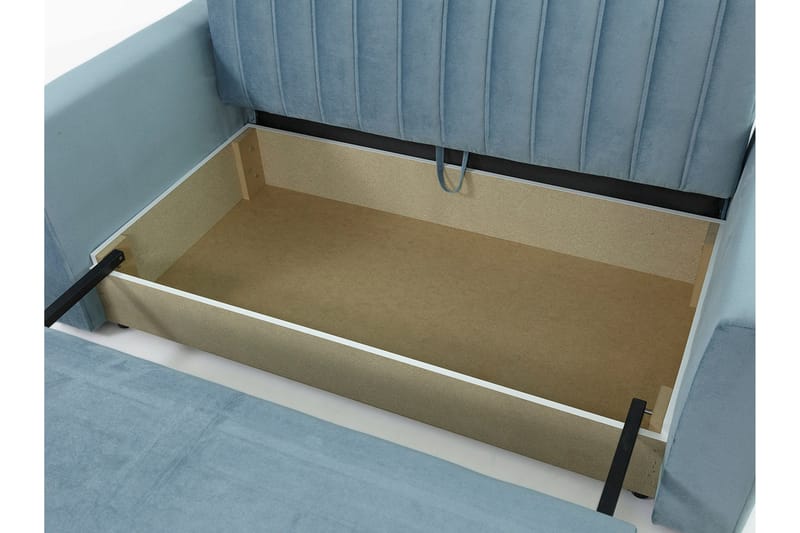 3:n ist Vuodesohva Mossared - Sametti/Musta - Huonekalut - Sohva - Vuodesohva - 3 istuttava vuodesohva