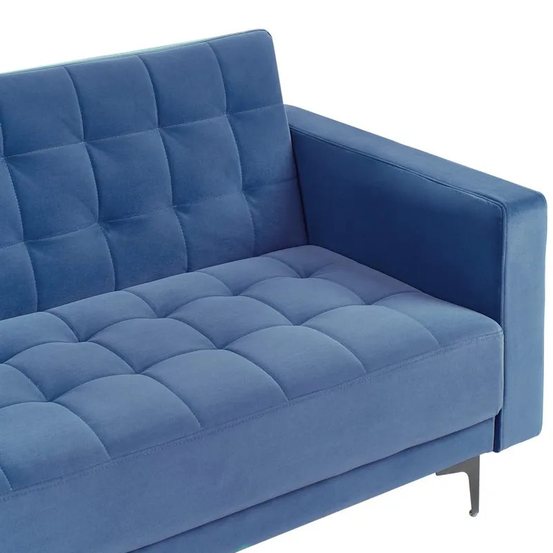 3-istuttava Vuodesohva Aberdeen - Sininen, Musta/Sametti - Huonekalut - Sohva - Vuodesohva - 3 istuttava vuodesohva