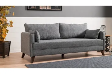 Antigua 3-istuttava vuodesohva 150x190 cm kangasta - Harmaa - Huonekalut - Sohva - Vuodesohva - 3 istuttava vuodesohva