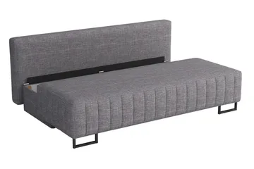 Bonsall 3-istuttava vuodesohva 146x200 cm säilytystilalla kangasta - Harmaa - Huonekalut - Sohva - Vuodesohva - 3 istuttava vuodesohva