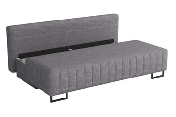 Bonsall 3-istuttava vuodesohva 146x200 cm säilytystilalla kangasta - Musta - Huonekalut - Sohva - Vuodesohva - 3 istuttava vuodesohva