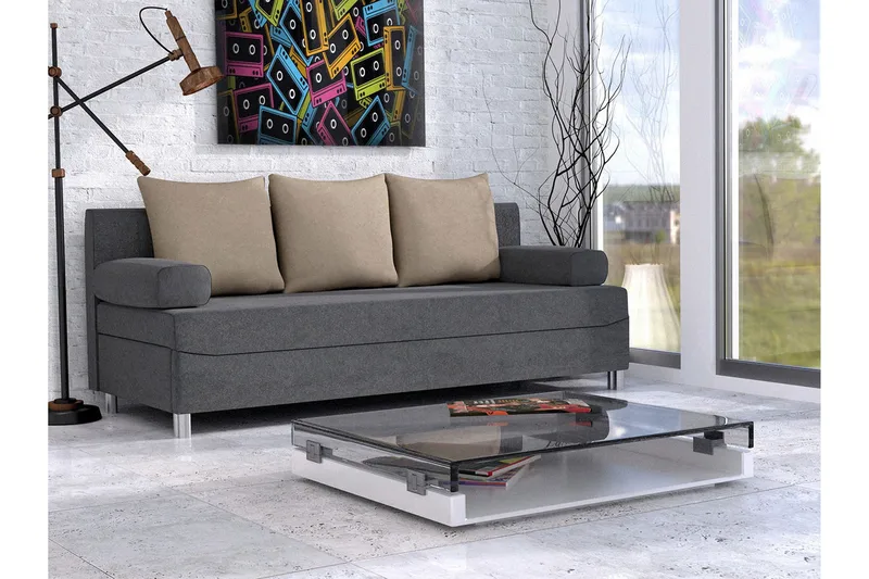 Dover Vuodesohva 192x80x80 cm - Huonekalut - Sohva - Vuodesohva - 3 istuttava vuodesohva