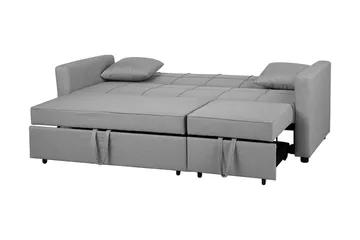 Glomma 3-istuttava jatkettava vuodesohva 181x207 cm kangasta - Harmaa - Huonekalut - Sohva - Vuodesohva - 3 istuttava vuodesohva