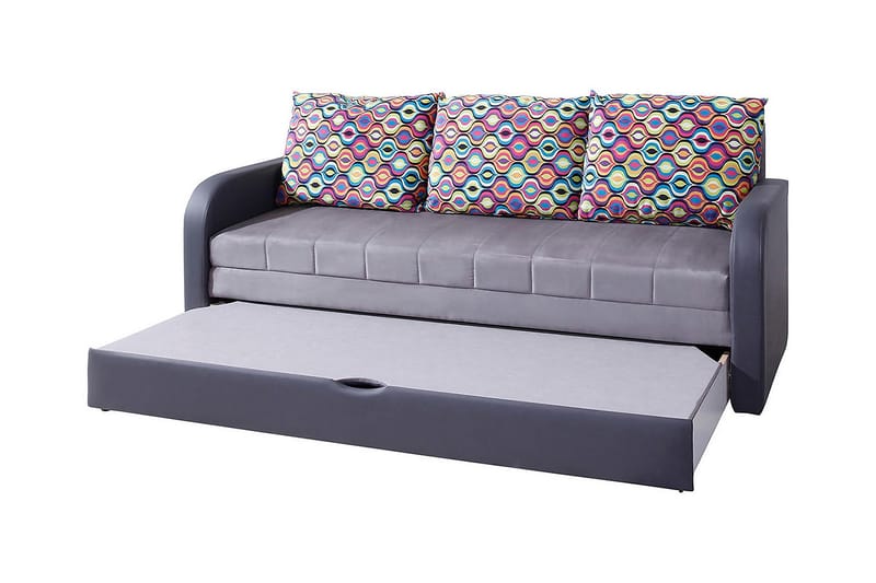 Lido Vuodesohva 208x75x86 cm - Violetti - Huonekalut - Sohva - Vuodesohva - 3 istuttava vuodesohva