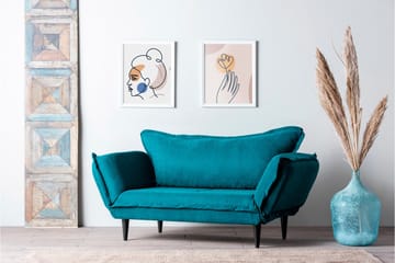 Mezonzo 3-istuttava suorakulmainen vuodesohva 50x190 cm kangasta - Vihreä - Huonekalut - Sohva - Vuodesohva - 3 istuttava vuodesohva