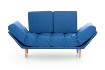Mezonzo 3-istuttava taitettava vuodesohva 70x200 cm kangasta - Sininen - Huonekalut - Sohva - Vuodesohva - 3 istuttava vuodesohva