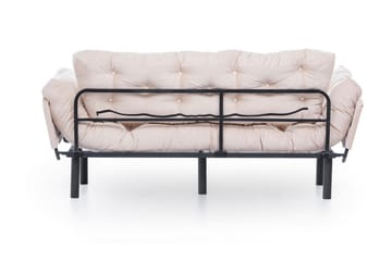 Mezonzo 3-istuttava vuodesohva taitettava 70x225 cm kangasta - Beige - Huonekalut - Sohva - Vuodesohva - 3 istuttava vuodesohva