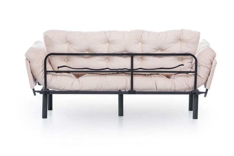 Mezonzo 3-istuttava vuodesohva taitettava 70x225 cm kangasta - Beige - Huonekalut - Sohva - Vuodesohva - 3 istuttava vuodesohva